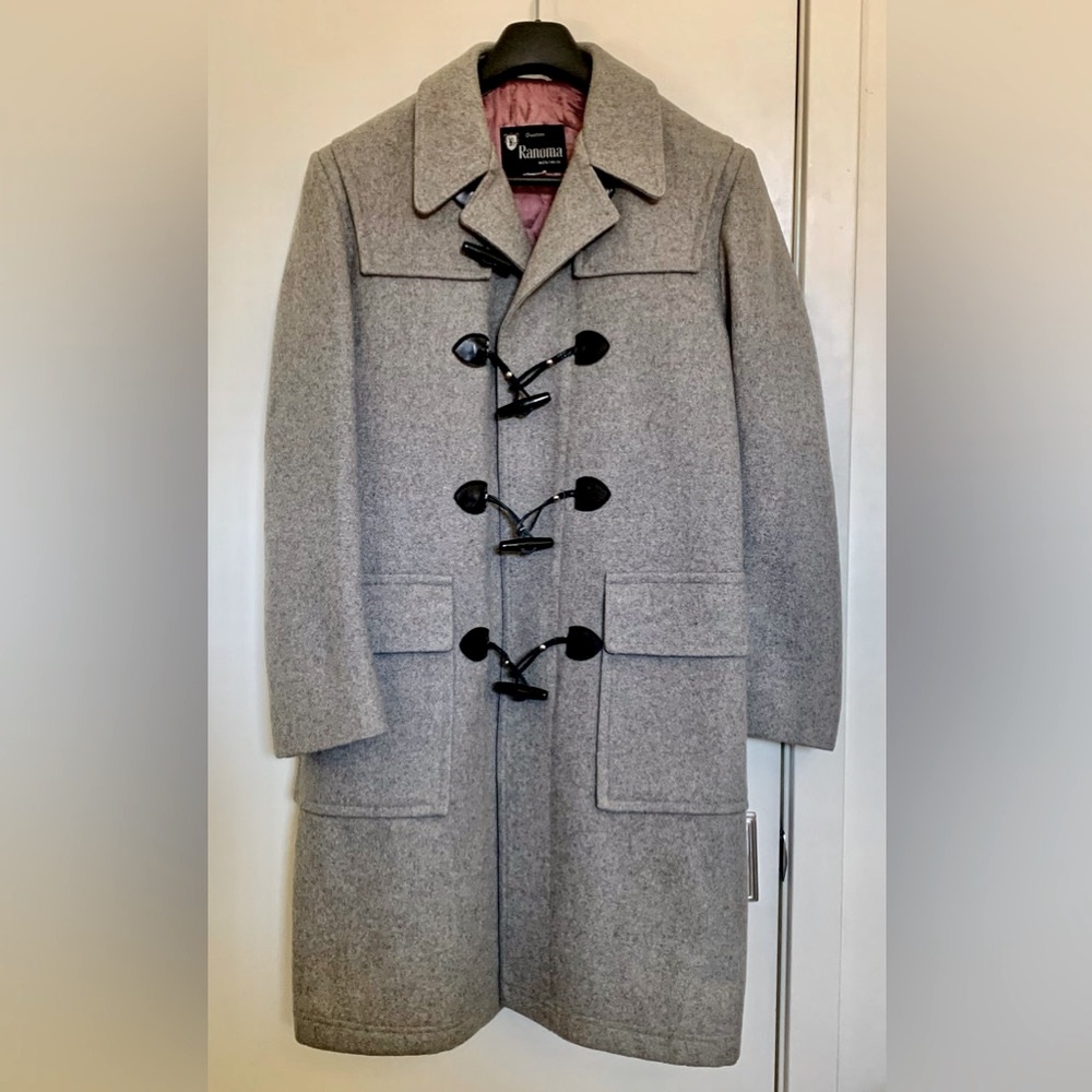 Vintage 1969 Ramona Montreal Duffel Coat Womens Gray Winter Medium Large 42 Mint